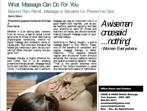 What Massage Can do For You Beyond Pain Relief